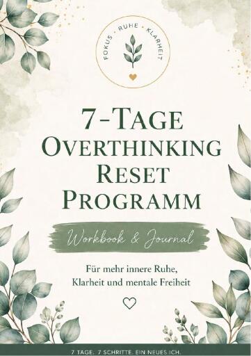 Portada del libro «Das 7-Tage Overthinking Reset Programm», de Anja Achneck