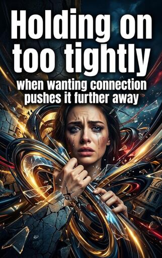 Portada del libro «Holding on too tightly», de Genevieve Voss