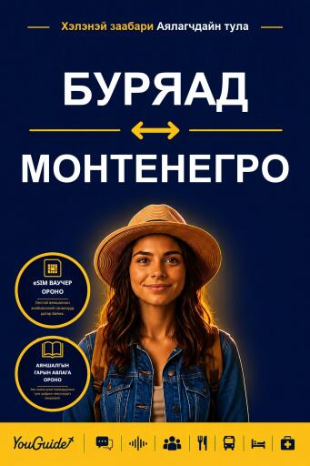 Portada del libro «The Language Guide for Travelers - Buryat to Montenegrin», de YouGuide