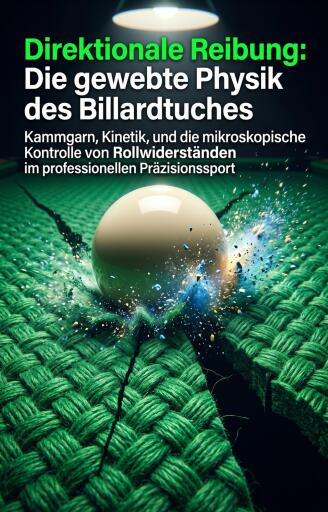 Portada del libro «Direktionale Reibung: Die gewebte Physik des Billardtuches», de Hans-Christian Tlustek