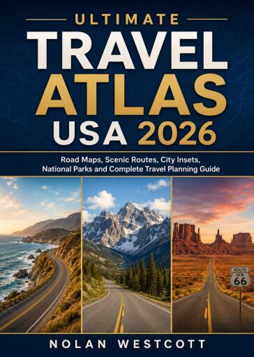 Portada del libro «Ultimate Travel Atlas USA 2026», de Nolan Westcott