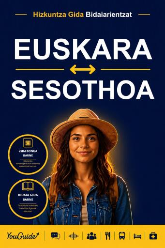 Portada del libro «The Language Guide for Travelers - Basque to Sesotho», de YouGuide