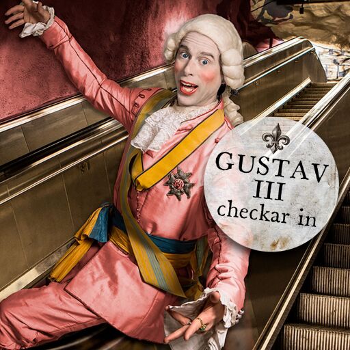 Portada del libro «Gustav III checkar in», de Christian Holmqvist