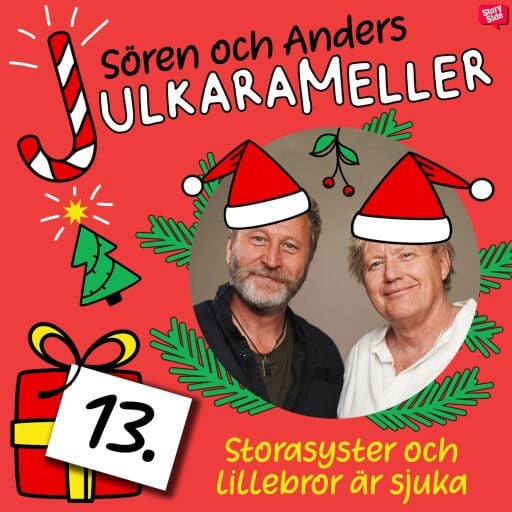 Portada del audiolibro «Storasyster och lillebror är sjuka», de Sören Olsson, Anders Jacobsson