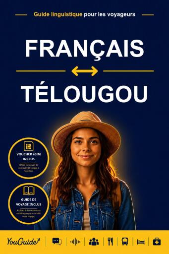 Portada del libro «The Language Guide for Travelers - French to Telugu», de YouGuide