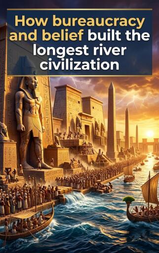 Portada del libro «How bureaucracy and belief built the longest river civilization», de Eric Brooks