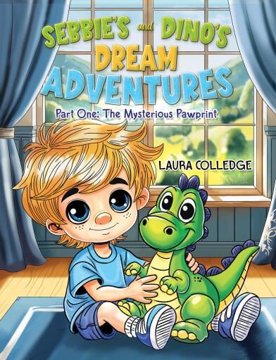 Portada del libro «Sebbie's and Dino's Dream Adventures», de Laura Colledge