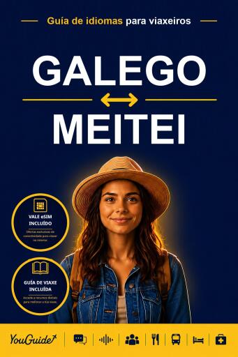 Portada del libro «The Language Guide for Travelers - Galician to Meitei», de YouGuide