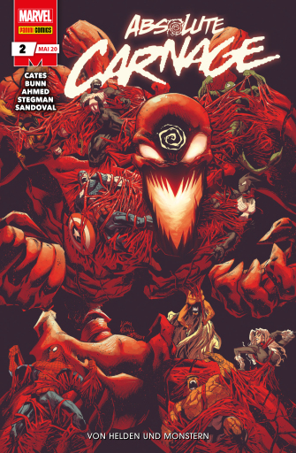 Portada del libro «Absolute Carnage, Band 2 - Von Helden und Monstern», de Donny Cates
