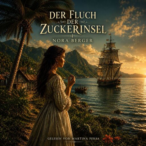 Portada del audiolibro «Der Fluch der Zuckerinsel», de Nora Berger