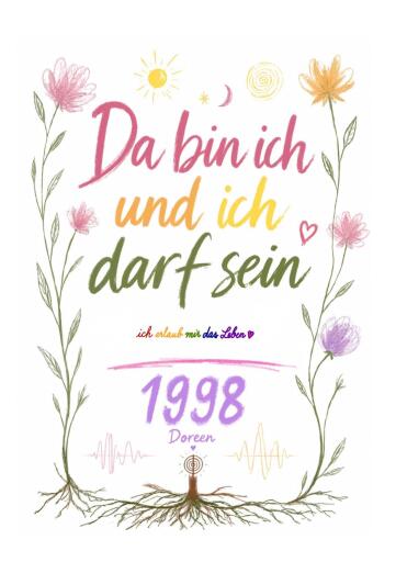 Portada del libro «Da bin ich und ich darf sein», de 1998 Doreen