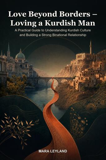Portada del libro «Love Beyond Borders – Loving a Kurdish Man», de Mara Leyland
