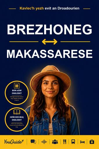 Portada del libro «The Language Guide for Travelers - Breton to Makassarese», de YouGuide