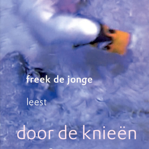 Portada del audiolibro «Door de knieën», de Freek de Jonge