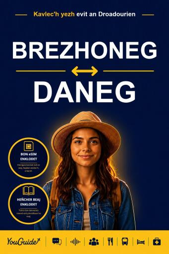 Portada del libro «The Language Guide for Travelers - Breton to Danish», de YouGuide