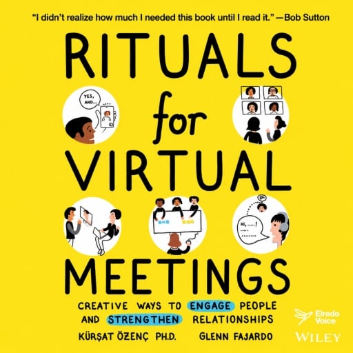 Portada del audiolibro «Rituals for Virtual Meetings», de Kursat Ozenc, Glenn Fajardo