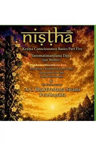 Portada del libro «Niṣṭhā», de Yaśomatīnandana Dāsa