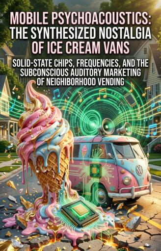 Portada del libro «Mobile Psychoacoustics: The Synthesized Nostalgia of Ice Cream Vans», de Brittany Goodwin