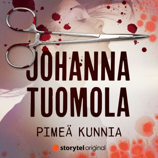 Portada del audiolibro «Pimeä kunnia», de Johanna Tuomola