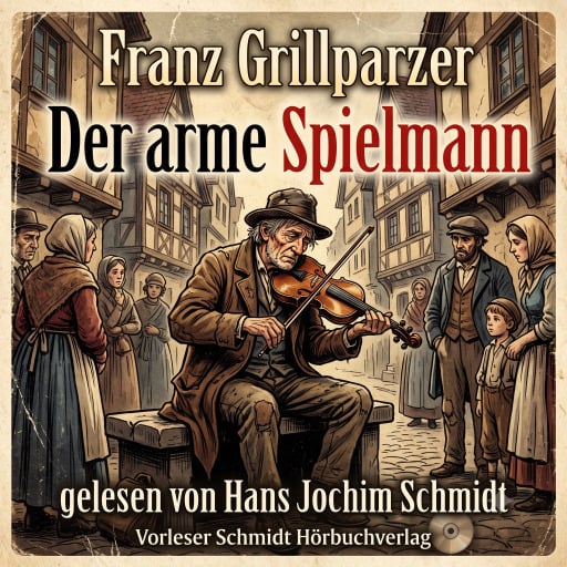 Portada del audiolibro «Der arme Spielmann», de Franz Grillparzer