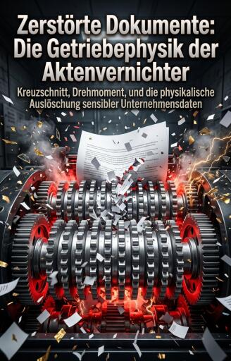 Portada del libro «Zerstörte Dokumente: Die Getriebephysik der Aktenvernichter», de Bernd Osterhaus