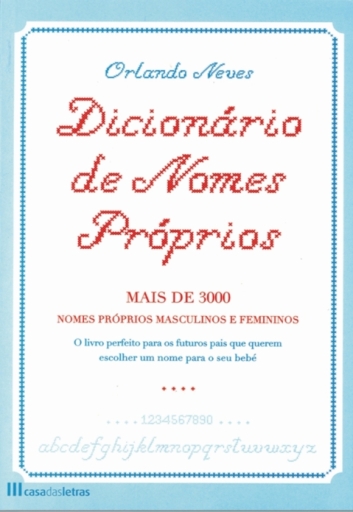 Portada del libro «Dicionario De Nomes Proprios», de Orlando Loureiro Neves