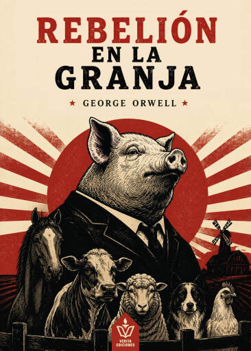 Portada del libro «Rebelión en la granja», de George Orwell