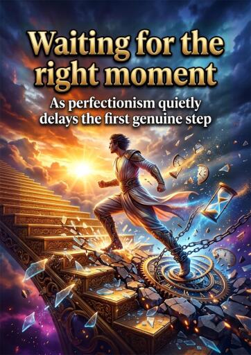 Portada del libro «Waiting for the right moment», de Wesley Prescott