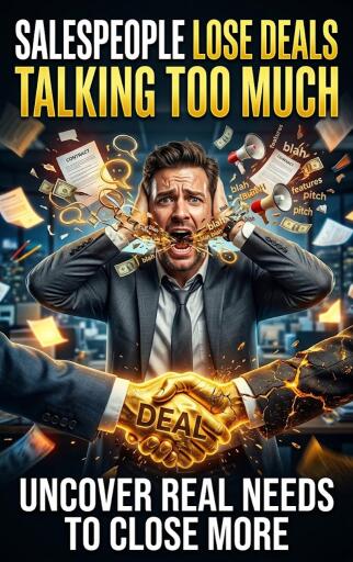 Portada del libro «Salespeople Lose Deals Talking Too Much», de Jonathan Hayes