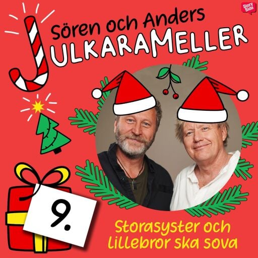 Portada del audiolibro «Storasyster och lillebror ska sova», de Sören Olsson, Anders Jacobsson