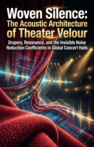 Portada del libro «Woven Silence: The Acoustic Architecture of Theater Velour», de Sebastian Thorne