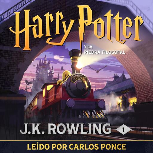 Portada del audiolibro «Harry Potter y la piedra filosofal», de J.K. Rowling