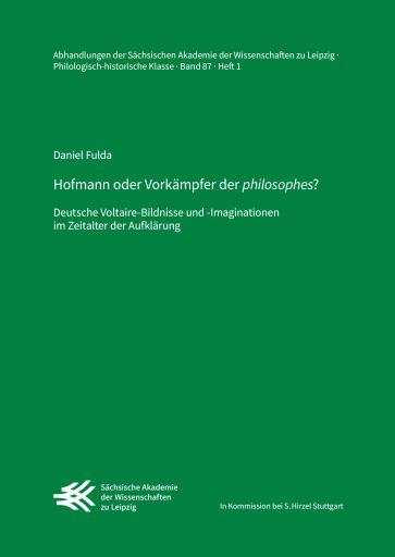 Portada del libro «Hofmann oder Vorkämpfer der "philosophes"?», de Daniel Fulda