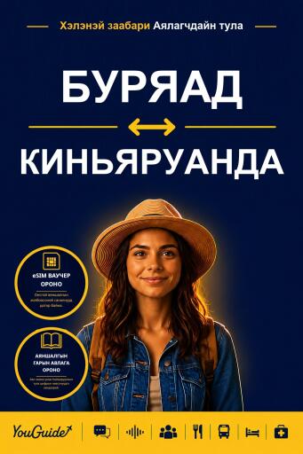 Portada del libro «The Language Guide for Travelers - Buryat to Kinyarwanda», de YouGuide