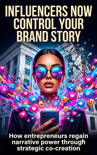 Portada del libro «Influencers now control your brand story», de Emilia Carradine