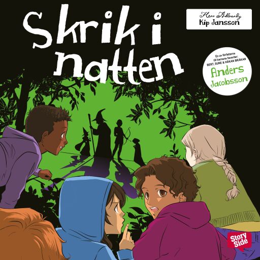 Portada del audiolibro «Skrik i natten», de Anders Jacobsson