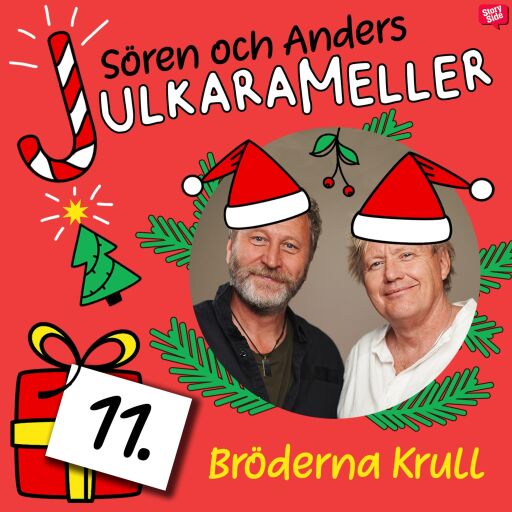 Portada del audiolibro «Bröderna Krull», de Sören Olsson, Anders Jacobsson