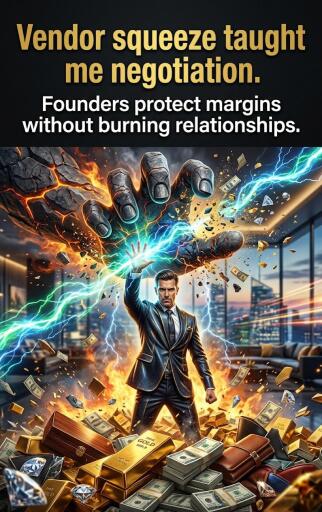 Portada del libro «Vendor squeeze taught me negotiation.», de Eric Brooks