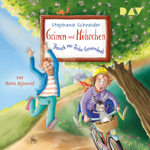 Portada del audiolibro «Grimm und Möhrchen – Teil 5: Besuch von Tante Camembert», de Stephanie Schneider