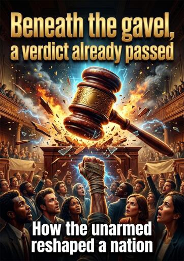 Portada del libro «Beneath the gavel, a verdict already passed», de Nova Fairchild