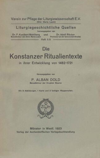 Die Konstanzer Ritualientexte