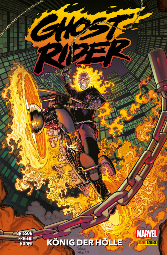 Portada del libro «Ghost Rider - König der Hölle», de Ed Brisson