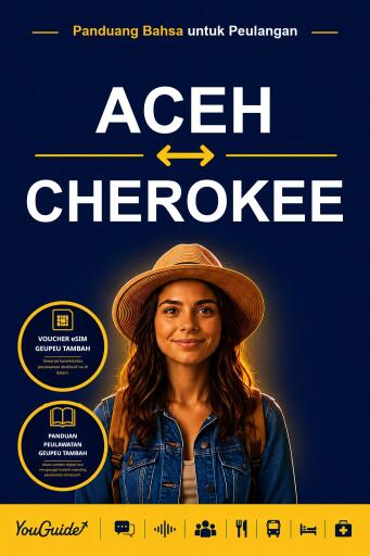 Portada del libro «The Language Guide for Travelers - Acehnese to Cherokee», de YouGuide