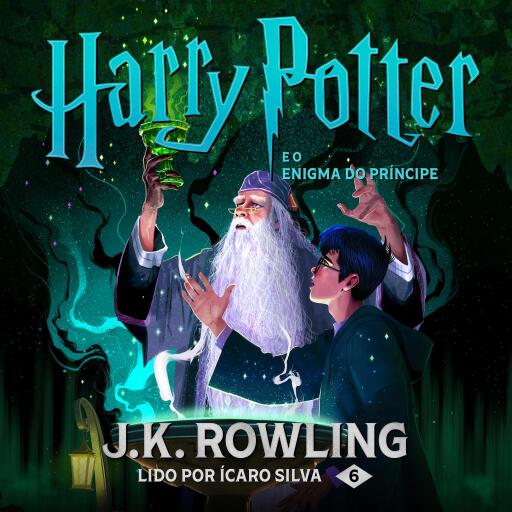 Portada del audiolibro «Harry Potter e o enigma do Príncipe», de J.K. Rowling