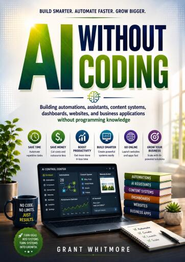 Portada del libro «AI Without Coding», de Grant Whitmore