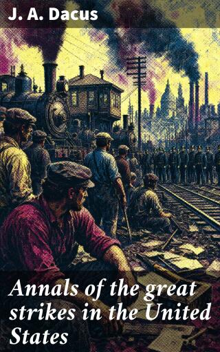Portada del libro «Annals of the great strikes in the United States», de J. A. Dacus