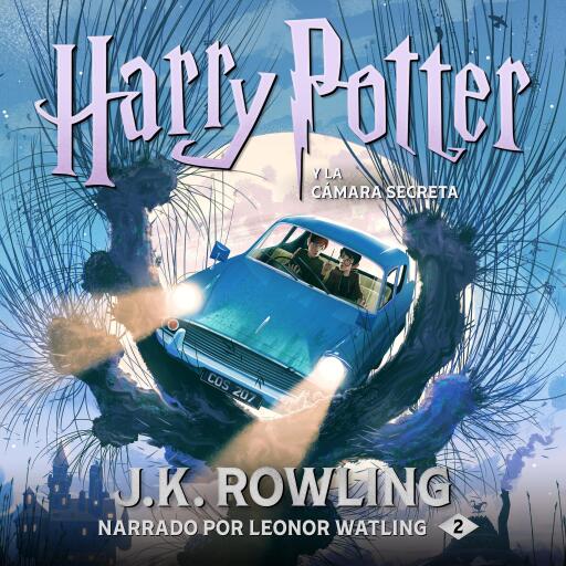 Portada del audiolibro «Harry Potter y la cámara secreta», de J.K. Rowling