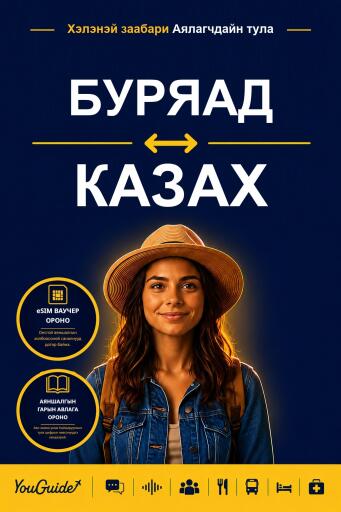 Portada del libro «The Language Guide for Travelers - Buryat to Kazakh», de YouGuide