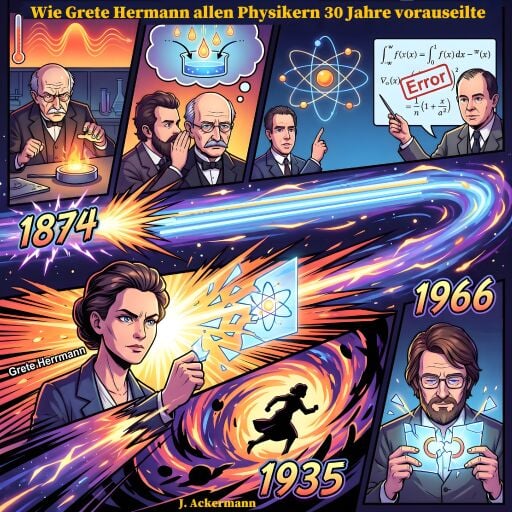 Portada del audiolibro «Wie Grete Hermann allen Physikern 30 Jahre vorauseilte», de J. Ackermann