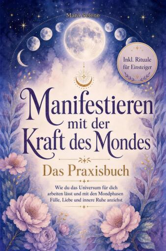 Portada del libro «Manifestieren mit der Kraft des Mondes», de Mara Selene